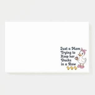 Nur eine Mutter, die versucht, ihre Enten in einer Post-it Klebezettel