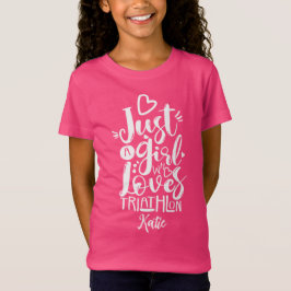Nur eine Niedliche Triathlon-Liebe mit weißem Taif T-Shirt