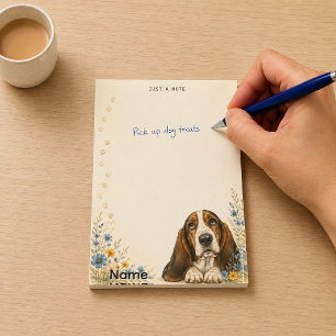 Nur eine Notiz Wasserfarbe Basset Hound
