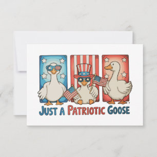 Nur eine patriotische Gans 250. Jubiläum Patriotis Dankeskarte