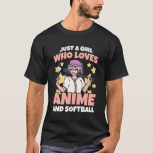 Nur eine Person, die Anime- und Softball-Ball-Lieb T-Shirt