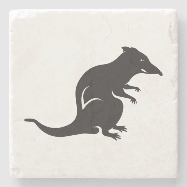 Nur eine Ratte Steinuntersetzer (Vorderseite)