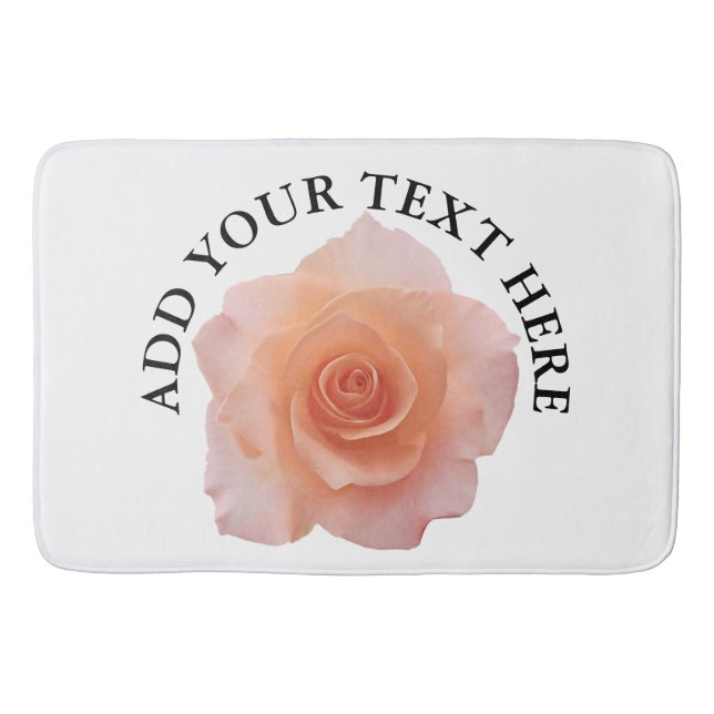 Nur eine Rose Blossom + Ihr Text & Ideen Badematte (Vorderseite)