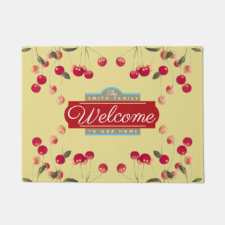 Nur eine Schüssel Kirschen Willkommen Fußmatte