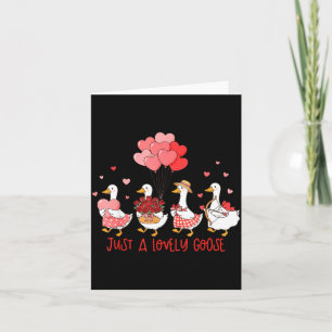 Nur eine süße Gans Lustiges Valentins-Shirt für Fr Karte