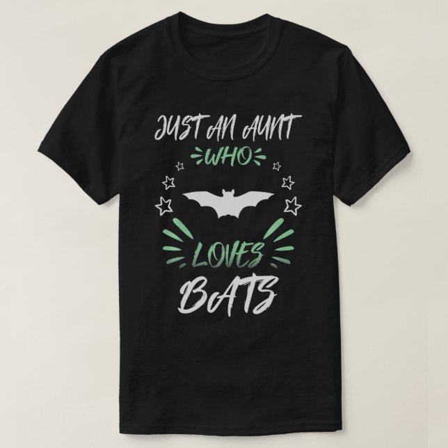 Nur eine Tante, die Fledermäuse Liebe T-Shirt (Design vorne)
