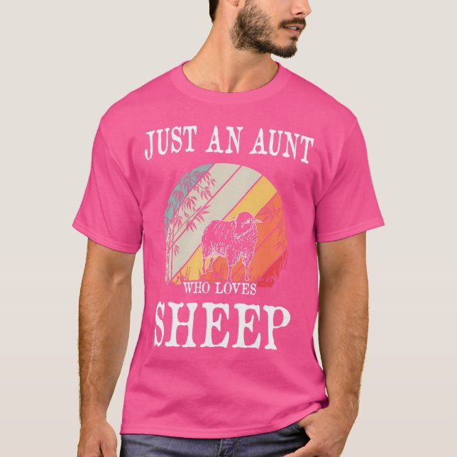 Nur eine Tante, die Schafe Liebe T-Shirt (Vorderseite)