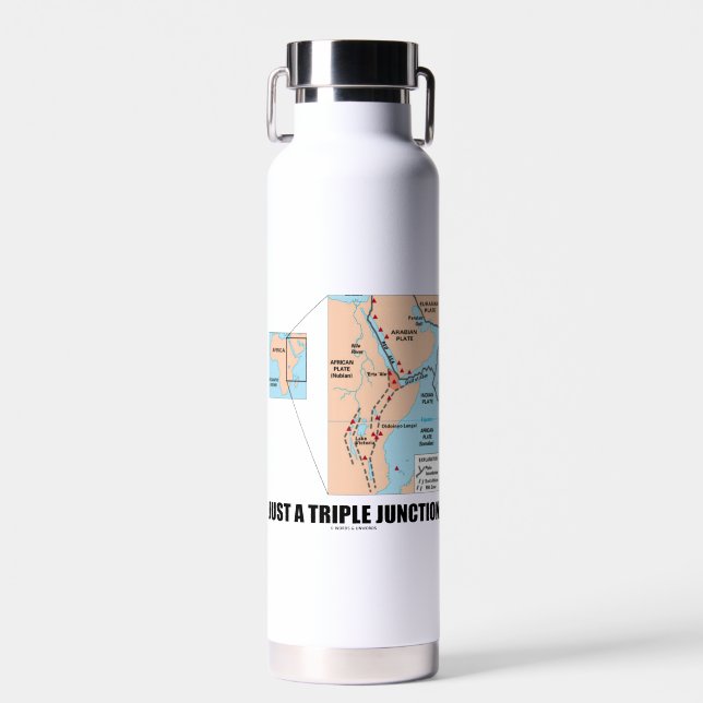 Nur eine Triple Junction Afar Triangle Geografie Trinkflasche (Vorne)
