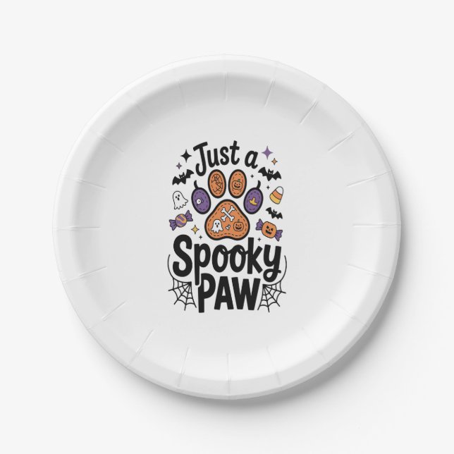 Nur eine unheimlich paw PNG, Hundebahn Pappteller (Vorderseite)