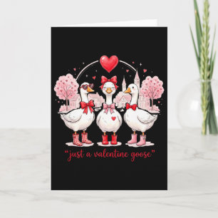 Nur eine Valentinsgans Kokette Alberne Gans Lustig Karte
