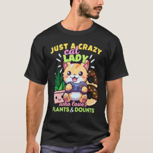 Nur eine verrückte Katze Lady, die Pflanze Gaming T-Shirt