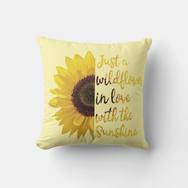 Nur eine Wildblume Kissen (Vorderseite)