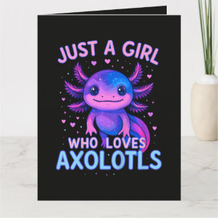 Nur einer der Axolotl liebt Dankeskarte