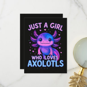 Nur einer der Axolotl liebt Dankeskarte