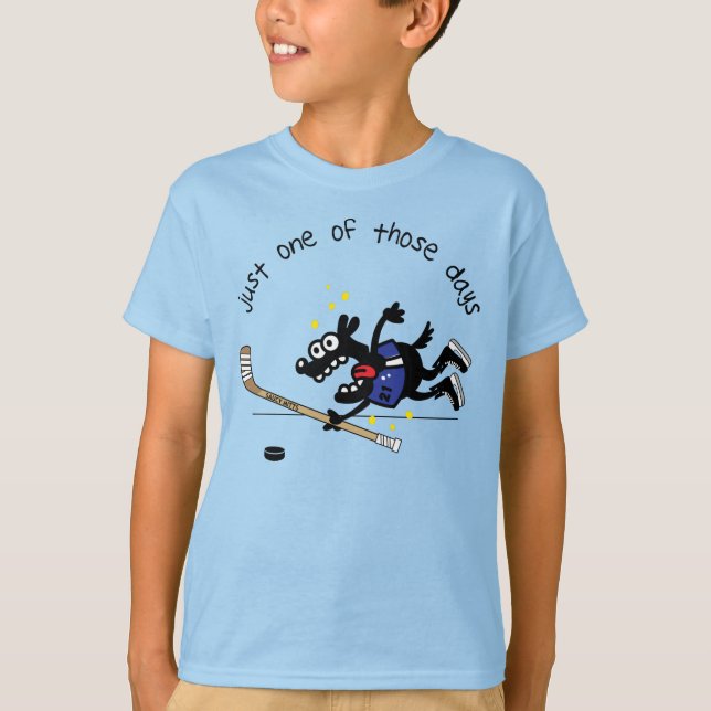 Nur einer dieser Tage Hockey-Hunde T-Shirt (Vorderseite)