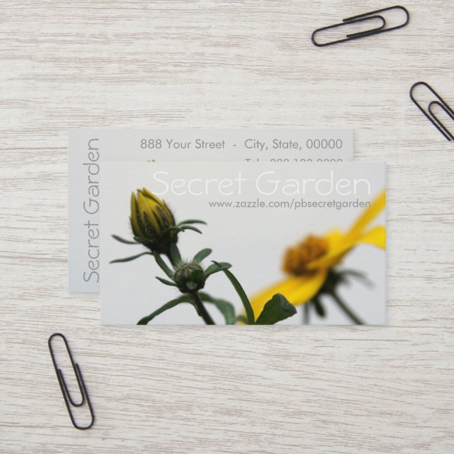 Nur einfache Blume 3 Blumenfotografie C Visitenkarte (Vorderseite/Rückseite Beispiel)