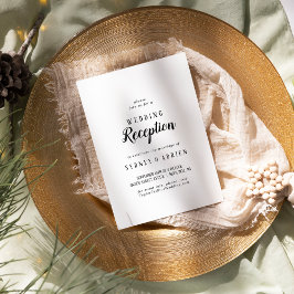 Nur einfache Minimalistische Hochzeitsempfehlung Einladung