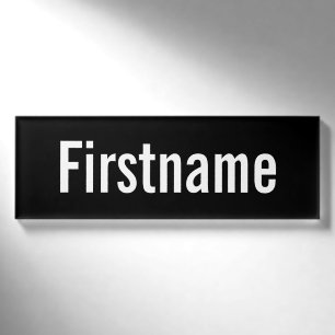 Nur einfacher Individuelle Name - Schwarzweiß Namenschild
