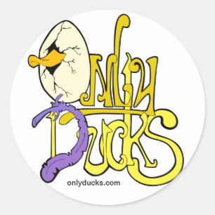 Nur Enten-Logo-Aufkleber Runder Aufkleber