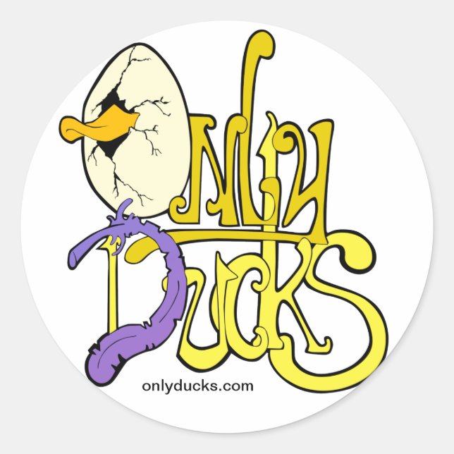 Nur Enten-Logo-Aufkleber Runder Aufkleber (Vorderseite)