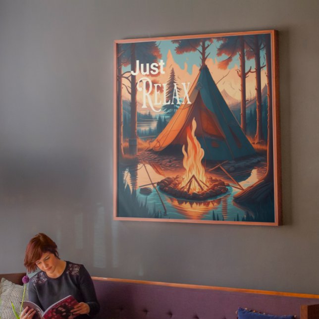 Nur entspannen | Thema Camping | Digitale Kunst Leinwanddruck (Von Creator hochgeladen)