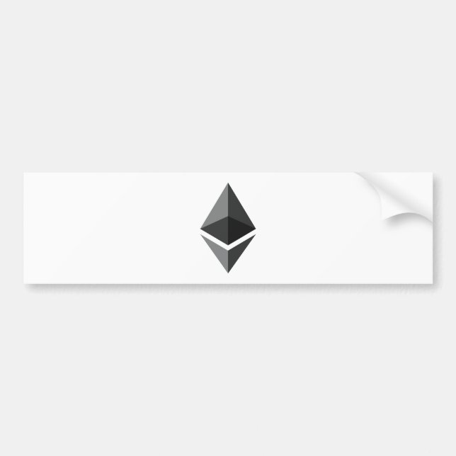 Nur Ethereum-Logo Autoaufkleber (Vorne)