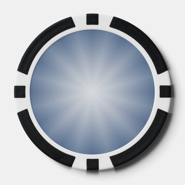 Nur Farbabweichungen Stern - blau Pokerchips (Vorderseite)