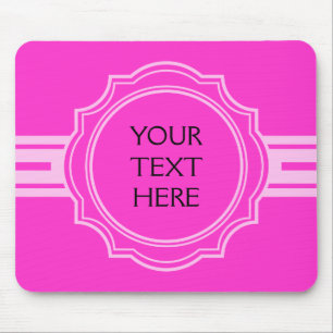 NUR FARBE / BUTTON BANNER weiß + Ihr Text Mousepad