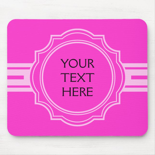 NUR FARBE / BUTTON BANNER weiß + Ihr Text Mousepad (Vorne)