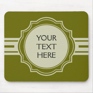 NUR FARBE / BUTTON BANNER weiß + Ihr Text Mousepad