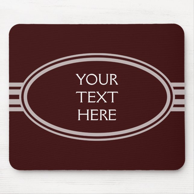 NUR FARBE / BUTTON BANNER weiß + Ihr Text Mousepad (Vorne)