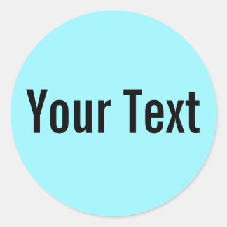 NUR FARBE | cyan + Ihr Text Runder Aufkleber