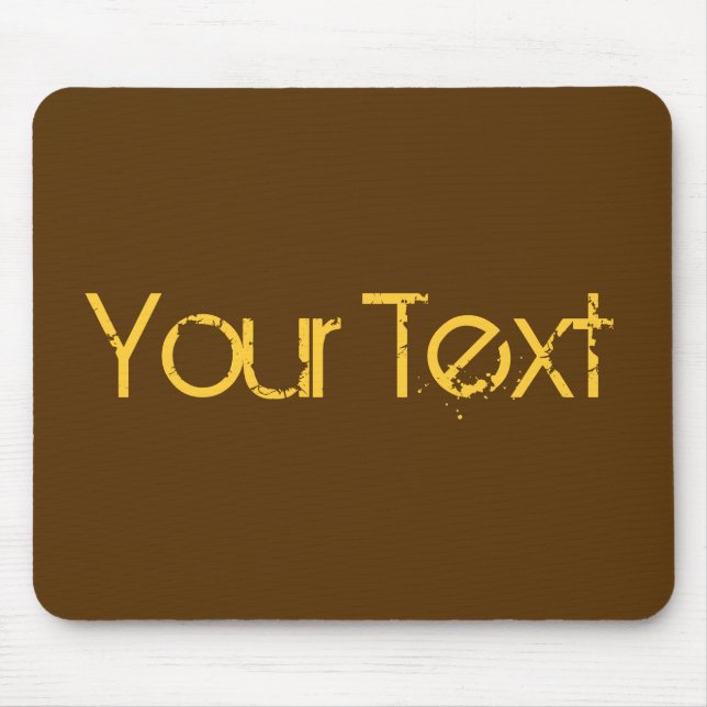 NUR FARBE / dunkelbraun + Ihr Text Mousepad (Vorne)
