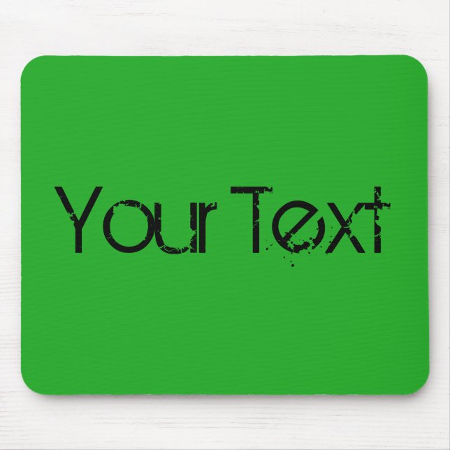 NUR FARBE / Gras grün + Ihr Text Mousepad (Vorne)