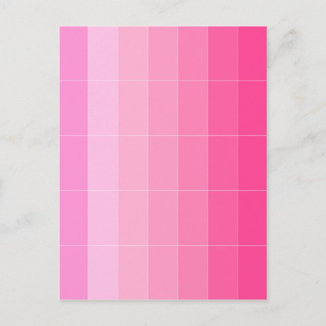 Nur Farbe, heiß rosa Ombre Postkarte (Vorderseite)