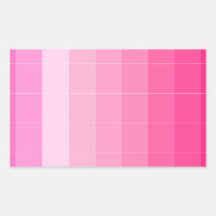 Nur Farbe, heiß rosa Ombre Rechteckiger Aufkleber