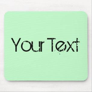 NUR FARBE / hell mint + dein Text Mousepad