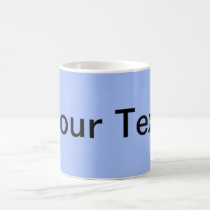 NUR FARBE / hellblau + Ihr Text Kaffeetasse