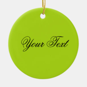 NUR FARBE / Hellgrün + Ihr Text Keramikornament