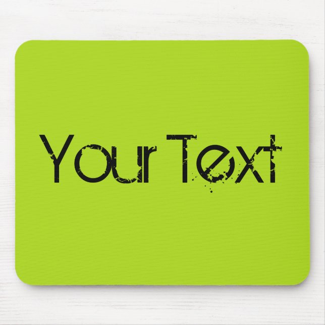 NUR FARBE / Hellgrün + Ihr Text Mousepad (Vorne)