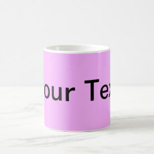 NUR FARBE / Hellrosa + Ihr Text Kaffeetasse