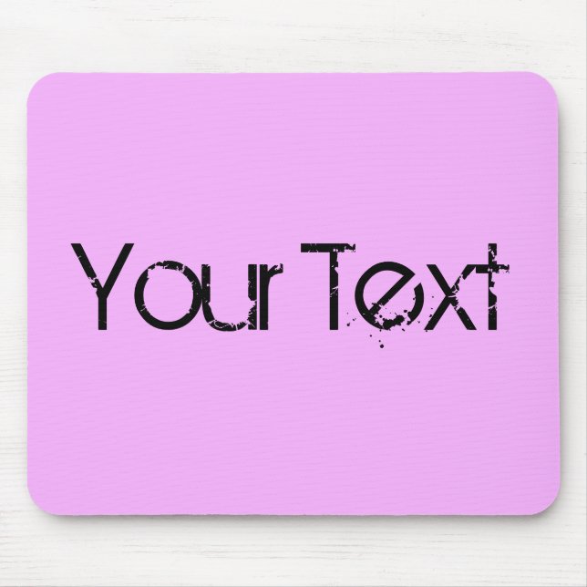 NUR FARBE / Hellrosa + Ihr Text Mousepad (Vorne)