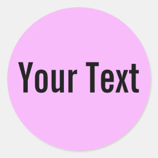 NUR FARBE | Hellrosa + Ihr Text Runder Aufkleber