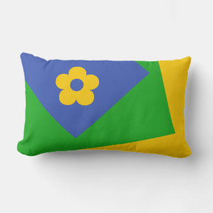Nur Farbe Hintergrund - blau grün + Ihre Ideen Lendenkissen
