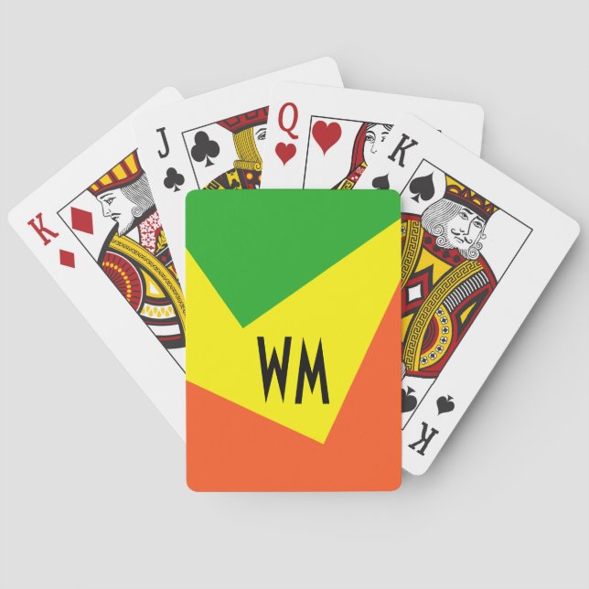 Nur Farbe Hintergrund - grünes Zitronengelb aus Gr Spielkarten (Rückseite)