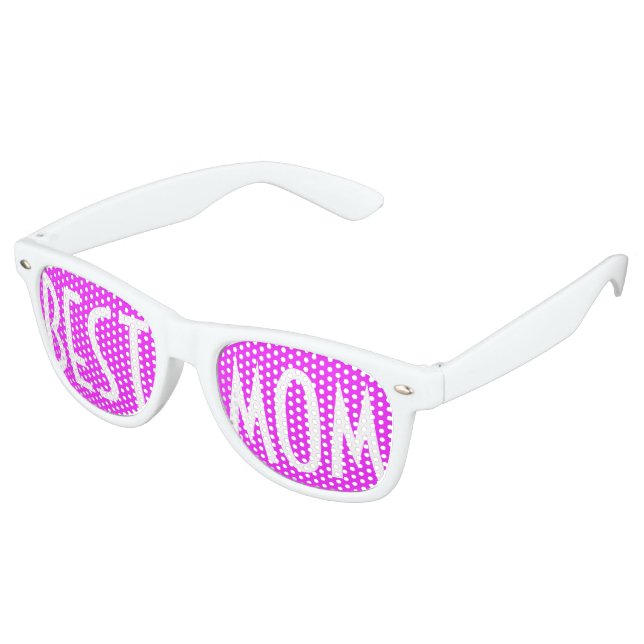 Nur Farbe Hintergrund - Neon Pink + Ihre Ideen Partybrille (Schrägansicht)