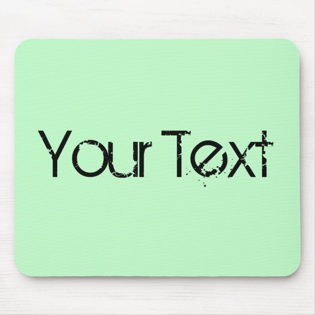 NUR FARBE / Leichte Münze + Ihr Text Mousepad (Vorne)