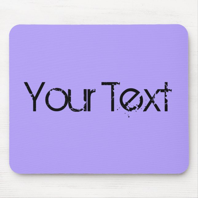 NUR FARBE / Leichte violette Farbe + Ihr Text Mousepad (Vorne)