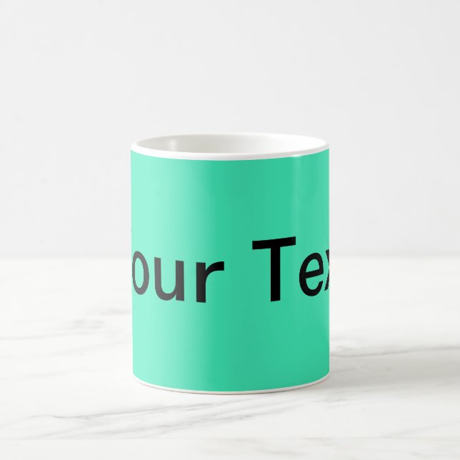 NUR FARBE / Minze + Ihr Text Kaffeetasse (Mittel)