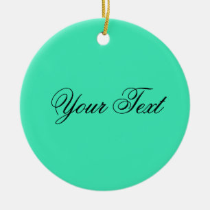 NUR FARBE / minze + Ihr Text Keramikornament